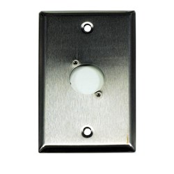 Whirlwind Wall Plate - 1 Gang Stainless Steel Punched for 1 Whirlwind/Switchcraft D3F